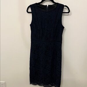 Banana Republic Midnight Blue Lace Midi Dress